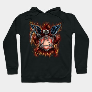 Soul Harvester's Gambit: Grim Reaper's Dice Dance in the Dungeons & Dragons Realm Hoodie